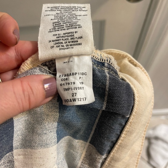 Pilco and the Letterpress Stet Ivory Jeans Women’s 27 Skinny High Waist - Picture 6 of 7